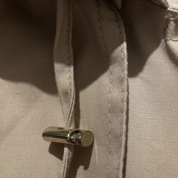 Cole haan khaki  belted hooded trench coat jacket - Picture 10 of 11